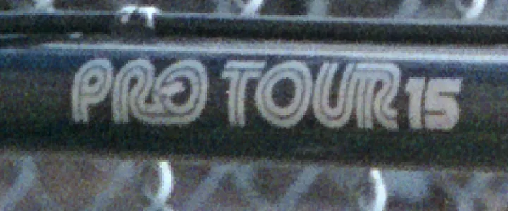 The same lettering at 4000 dpi, denoise low